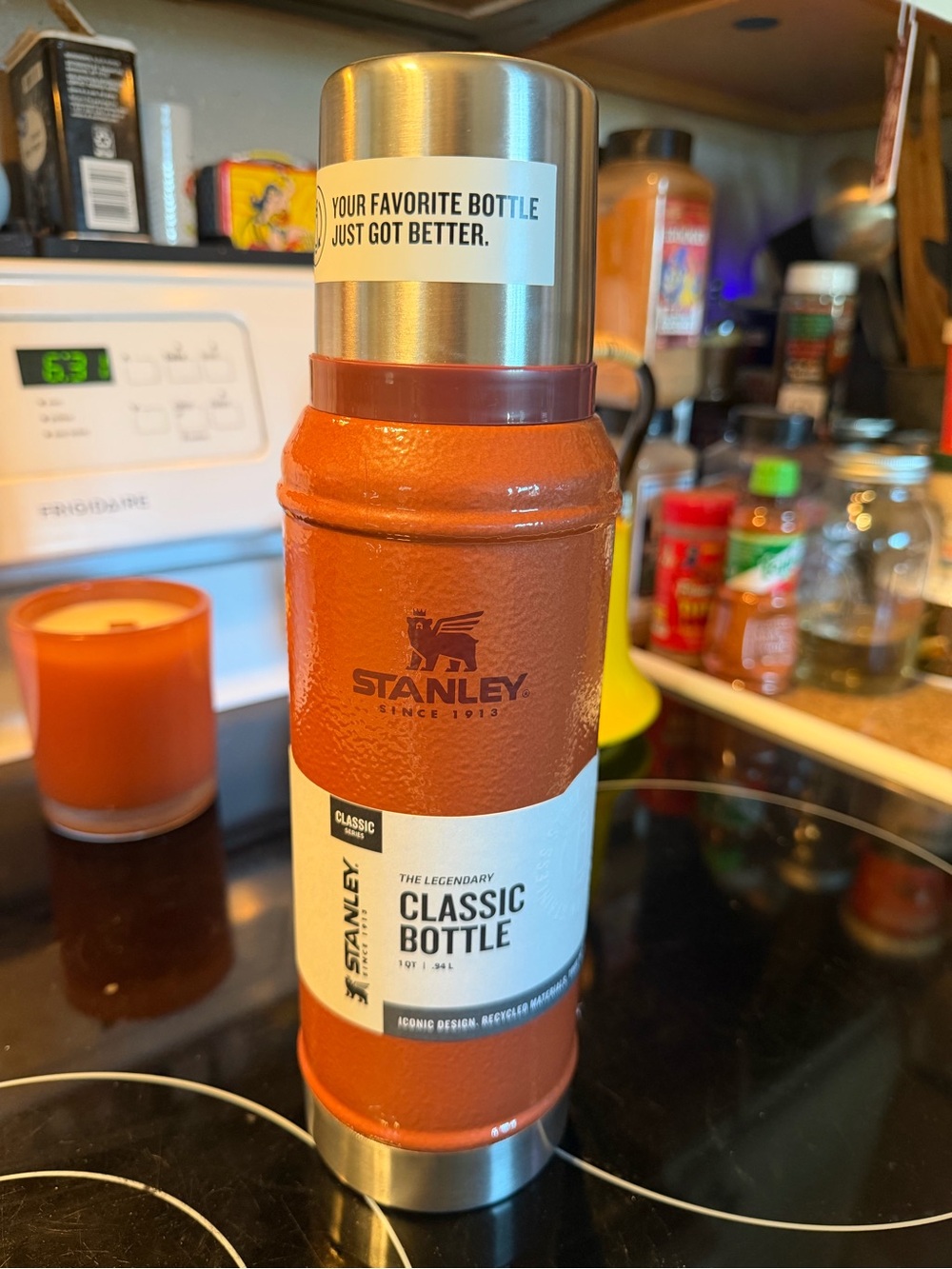 Stanley Classic Bottle - Rust Orange and Stainless